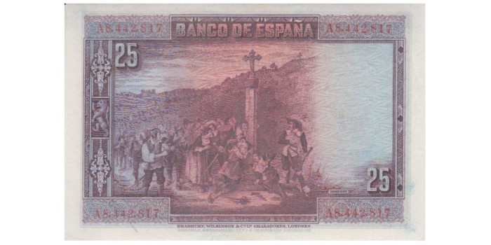 F345K.- 25 PESETAS 15-08-1928. SC  SERIE A