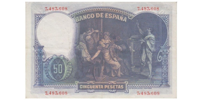 F355F - 50 Pesetas 25-4-1931 MBC+ SIN SERIE