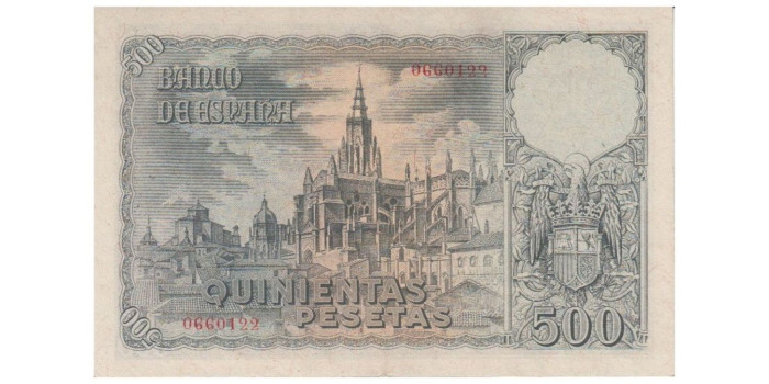 F477H.-500 Pesetas 21 de Octubre 1940 EBC- SIN SERIE