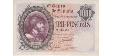 F488F.- 1000 PESETAS 21 DE OCTUBRE 1940 SIN SERIE.  MBC+