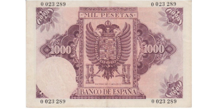 F488F.- 1000 PESETAS 21 DE OCTUBRE 1940 SIN SERIE.  MBC+