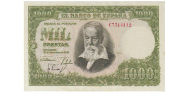 F492G - 1.000 Pesetas 31-12-1951 EBC- , serie A/C