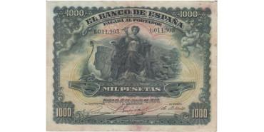 F334D.- 1000 Pesetas 15 de Julio 1907 BC+