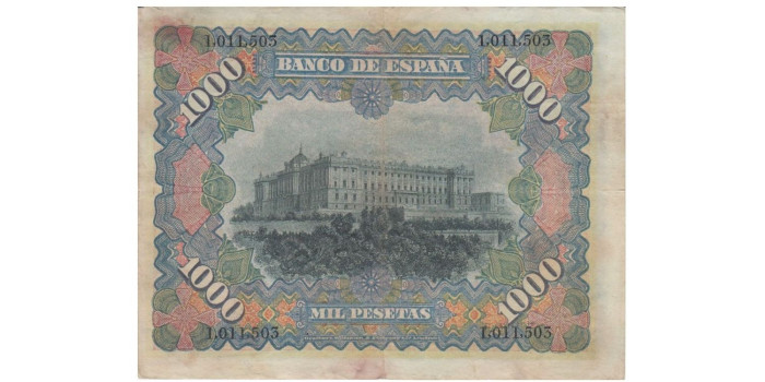 F334D.- 1000 Pesetas 15 de Julio 1907 BC+