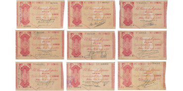 F369C1.- B.E. BILBAO 5 Pts 30-8-1936  SIN SERIE - 9 ANTEFIRMAS