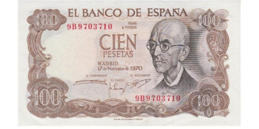 F473AK - 100 Pesetas 17-11-1970 SC Serie 9B