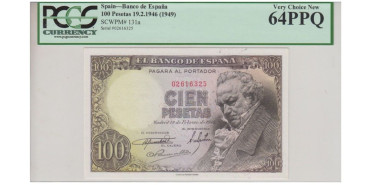F464K - 100 Pesetas , 19-2-1946 Sin serie -SC  64PPQ