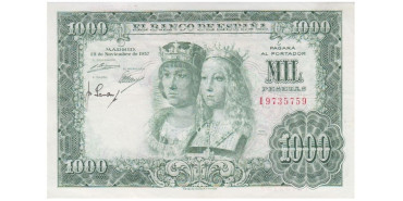 F494F - 1000 Pesetas 29-11-1957 EBC-  SERIE A/1Z