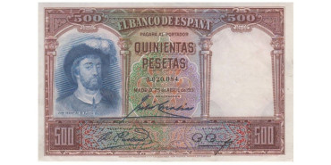 F357F - 500 Pesetas 25-4-1931 MBC+ SIN SERIE