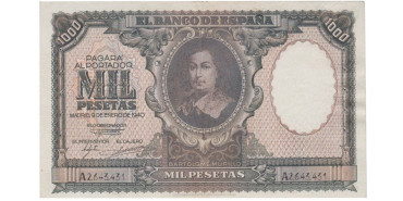 F487D.- 1000 PESETAS 9 DE ENERO 1940 MBC-  SERIE A