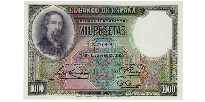 F358k - 1000 Pesetas 25-4-1931 Sin serie. SC