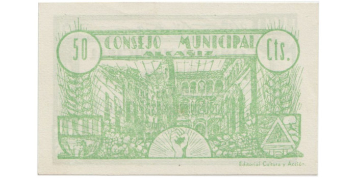 LOCALES - ALCAÑIZ - 50 Ctm: 1937 - EBC
