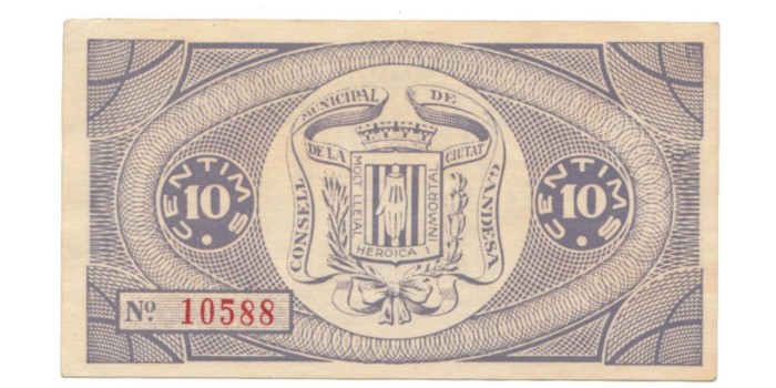 LOCALES - GANDESA - 10 Ctm. 1937 - EBC