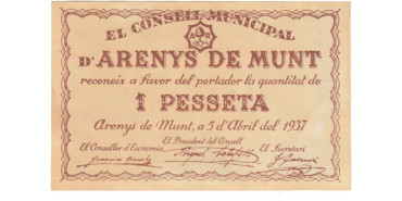 LOCALES - ARENYS DE MUNT - 1 Pts. 5-4-1937 - EBC