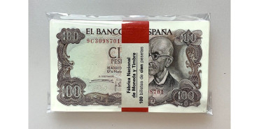 F473T- TACO 100 x 100 Pesetas 17-11-1970 MBC. Serie 9C