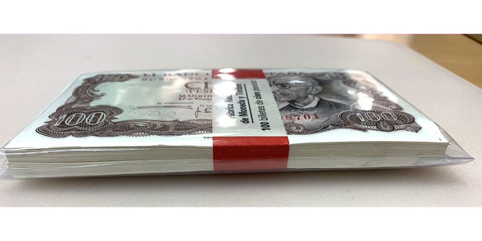 F473T- TACO 100 x 100 Pesetas 17-11-1970 MBC. Serie 9C