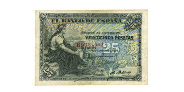 F307C.- 25 PESETAS 24 DE SEPTIEMBRE 1906 SERIE A/C. BC