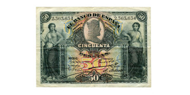 F319C.- 50 PESETAS 15 DE JULIO 1907 SIN SERIE. BC