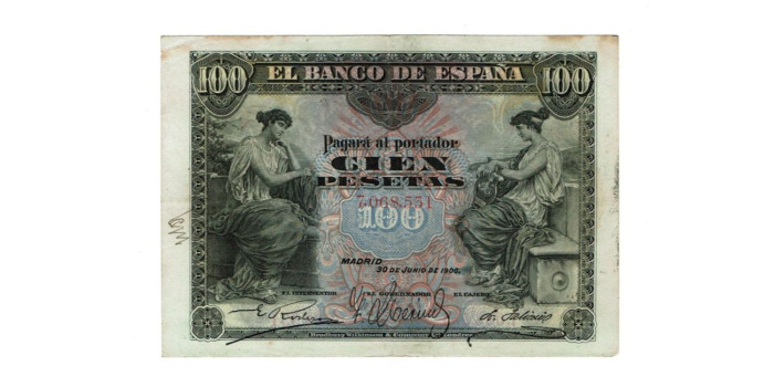 F326D.- 100 PESETAS 30-06-1906. SIN SERIE. MBC-
