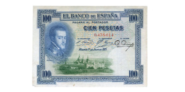 F336E.- 100 PESETAS 1 DE JULIO 1925. S/S. MBC.