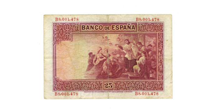 F340B.- 25 PESETAS 12 DE OCTUBRE 1926. SERIE A/B - R.C