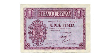 F409H.- 1 PESETA12 DE OCTUBRE 1937 SERIE A/F - EBC