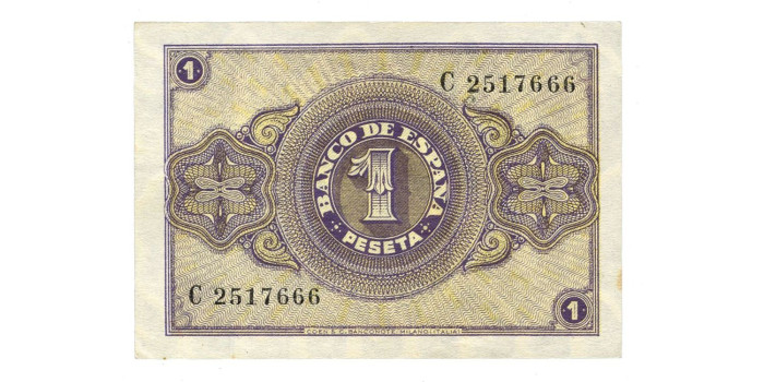 F409H.- 1 PESETA12 DE OCTUBRE 1937 SERIE A/F - EBC