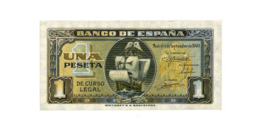 F416H.- 1 PESETA 4 DE SEPTIEMBRE 1940 SERIE A/I - EBC