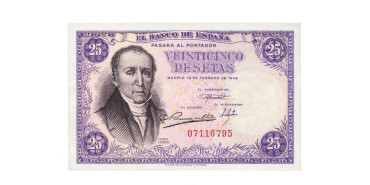 F452I.-25 PESETAS 19 DE FEBRERO 1946 SIN SERIE - EBC