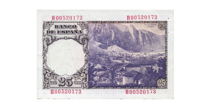 F453K.-25 PESETAS 19 DE FEBRERO 1946 SERIE A/K - SC