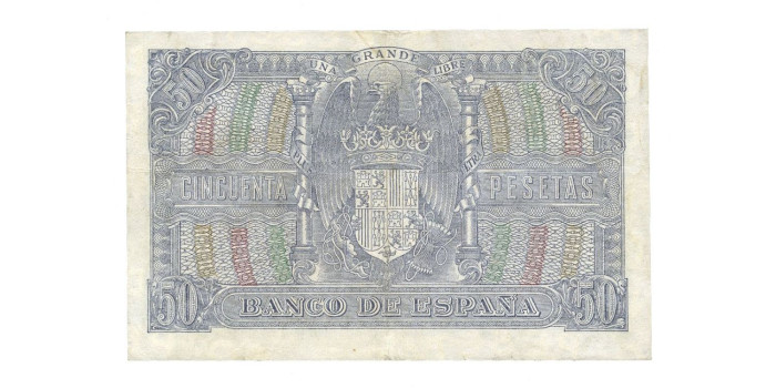 F458F.- 50 PESETAS 9 DE ENERO 1940 SERIE A/E - MBC+