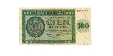 F461D.- 100 PESETAS 21 DE NOVIEMBRE 1936 SERIE A/X - BC+