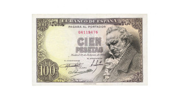 F464I.-100 PESETAS 19 DE FEBRERO 1946 SIN SERIE - EBC+