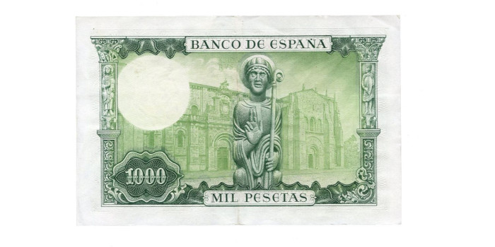 F495G.- 1000 PESETAS 19 DE NOVIEMBRE 1965 SIN SERIE - EBC-