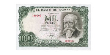 F497K.- 1000 PESETAS 17 DE SEPTIEMBRE 1971 SIN SERIE - SC