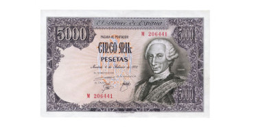 F513K.- 5000 PESETAS 6 DE FEBRERO 1976 SERIE A/2N - SC