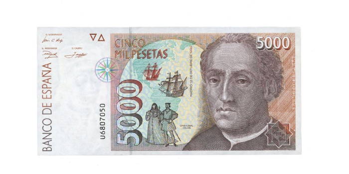 F517K.- 5000 PESETAS 12 DE OCTUBRE 1992 SERIE A/6Z - SC