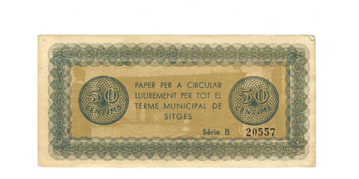 LOCALES - SITGES - 50 Ctm. 1-6-1937 - EBC