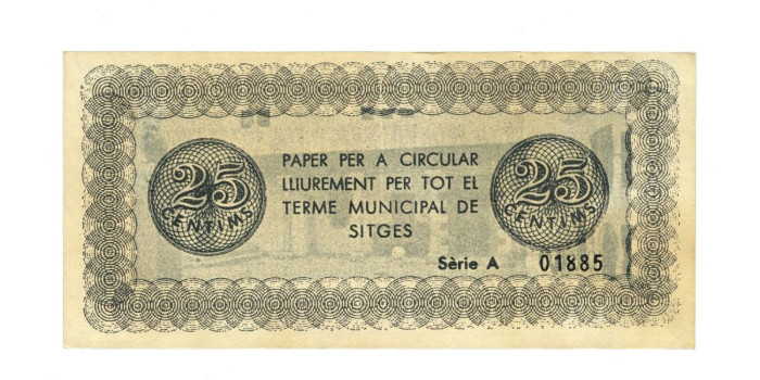 LOCALES - SITGES - 25 Ctm. 1-9-1937 - EBC