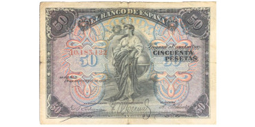 F317E.- 50 PESETAS 24 DE SEPTIEMBRE 1906 S-A/C.  RC