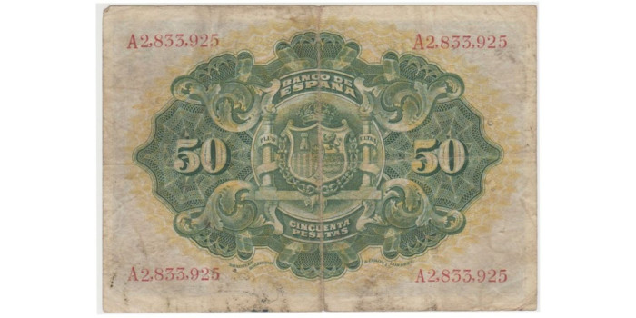 F318C.- 50 PESETAS 24 DE SEPTIEMBRE 1906 S-A/C.  BC