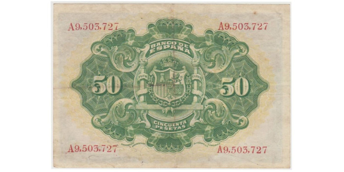F318F.- 5O PESETAS 24 DE SEPTIEMBRE 1906 SERIE A.  MBC+