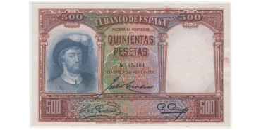 F357K - 500 Pesetas 25-4-1931 SC-  SIN SERIE