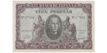 F463I.- 100 PESETAS 9 DE ENERO1940 SERIE A.  EBC+