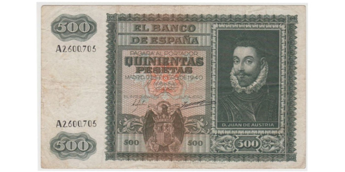 F476 500 PESETAS 9 DE ENERO 1940 SERIE A.  RC