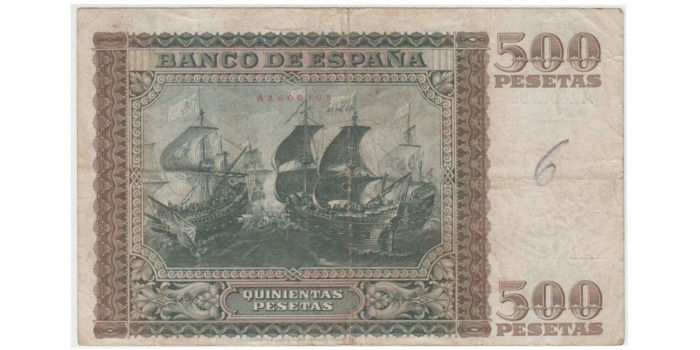 F476 500 PESETAS 9 DE ENERO 1940 SERIE A.  RC