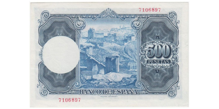 F481K.- 500 PESETAS 22 de JULIO 1954 SIN SERIE.  SC