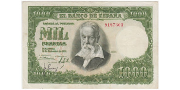 F491E -. 1000 PESETAS 31 DE DICIEMBRE 1951 SIN SERIE.  MBC