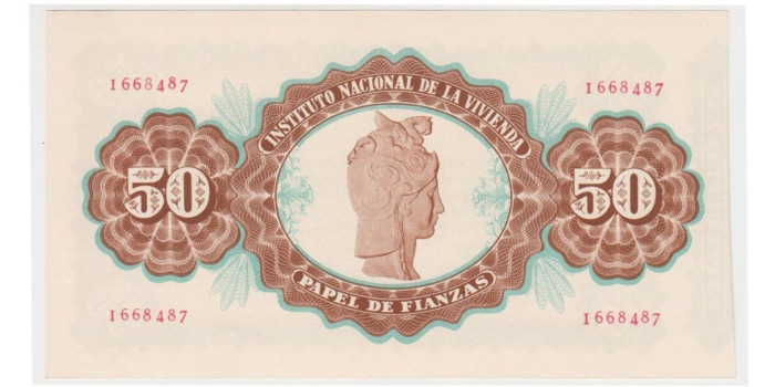 PAPEL DE FIANZAS 50 PESETAS INSTITUTO NACIONAL DE LA VIVIENDA