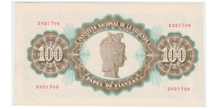 PAPEL DE FIANZAS 100 PESETAS INSTITUTO NACIONAL DE LA VIVIENDA